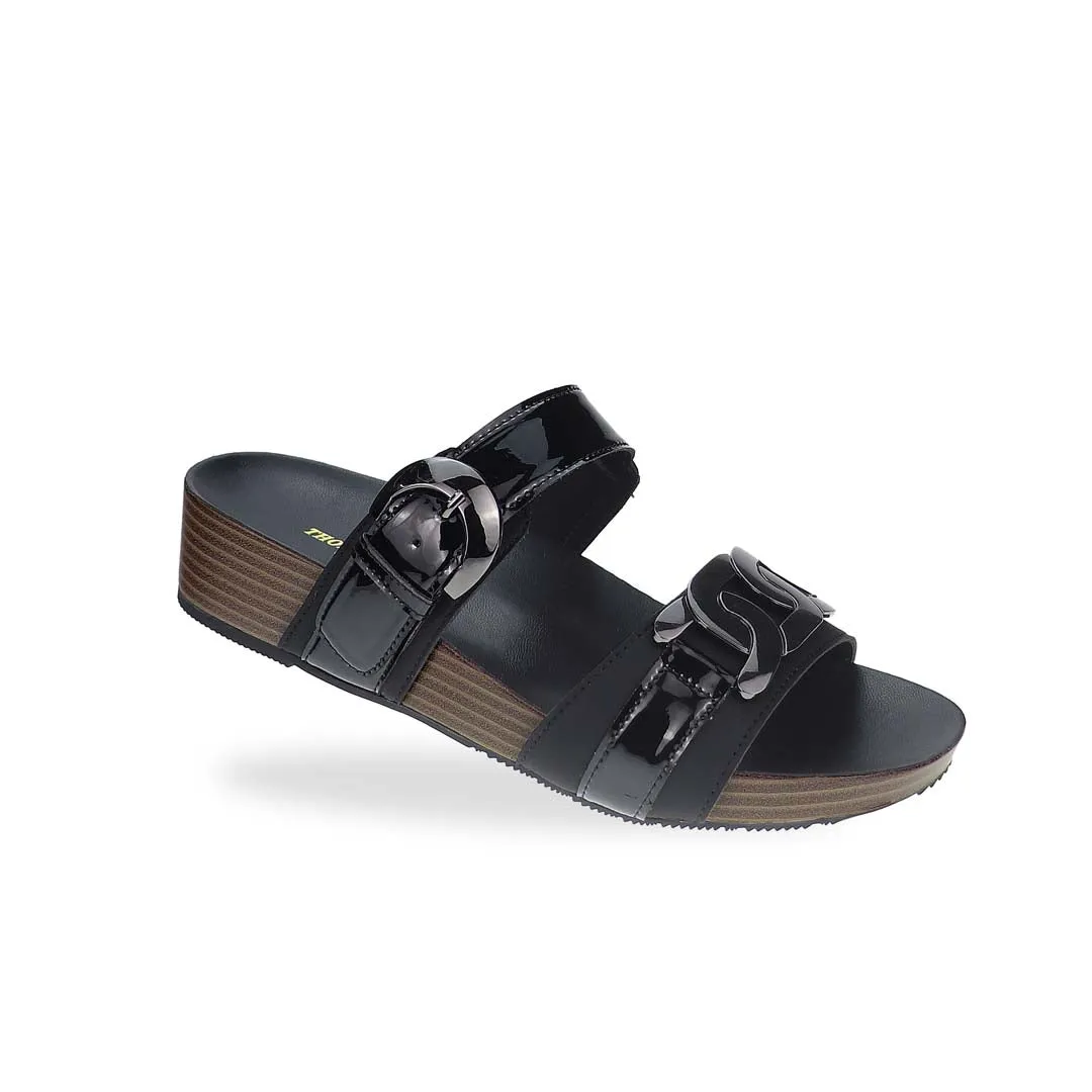 [NEW] Metallic Duo-Strap Adjustable Sandals