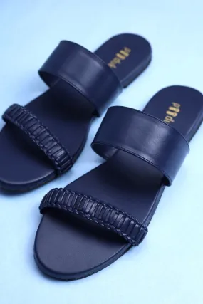 Noi Dual-Strap Vegan Leather Slides Women