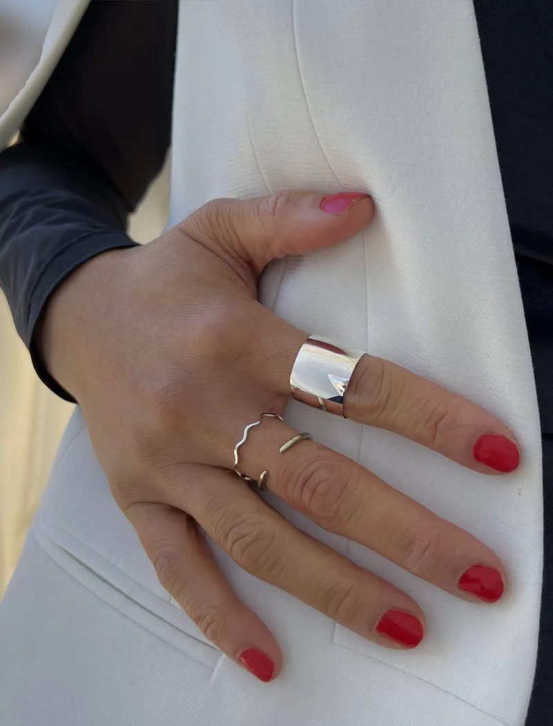 NOODLE Wavy Stacking Ring | Sterling Silver