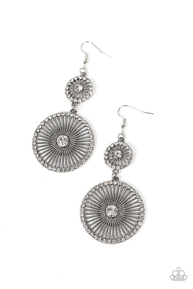 Paparazzi Earring ~ Bring Down the WHEELHOUSE - White