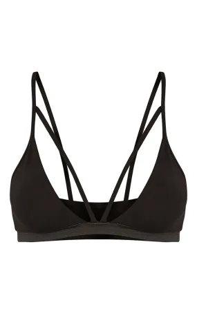 PrettyLittleThing Womens Rhoda Black Triangle Strap Detail Bralet