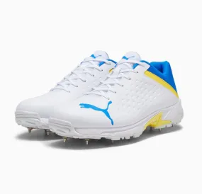 Puma 22.2 Cricket Shoes With Steel Spikes - White/Yellow