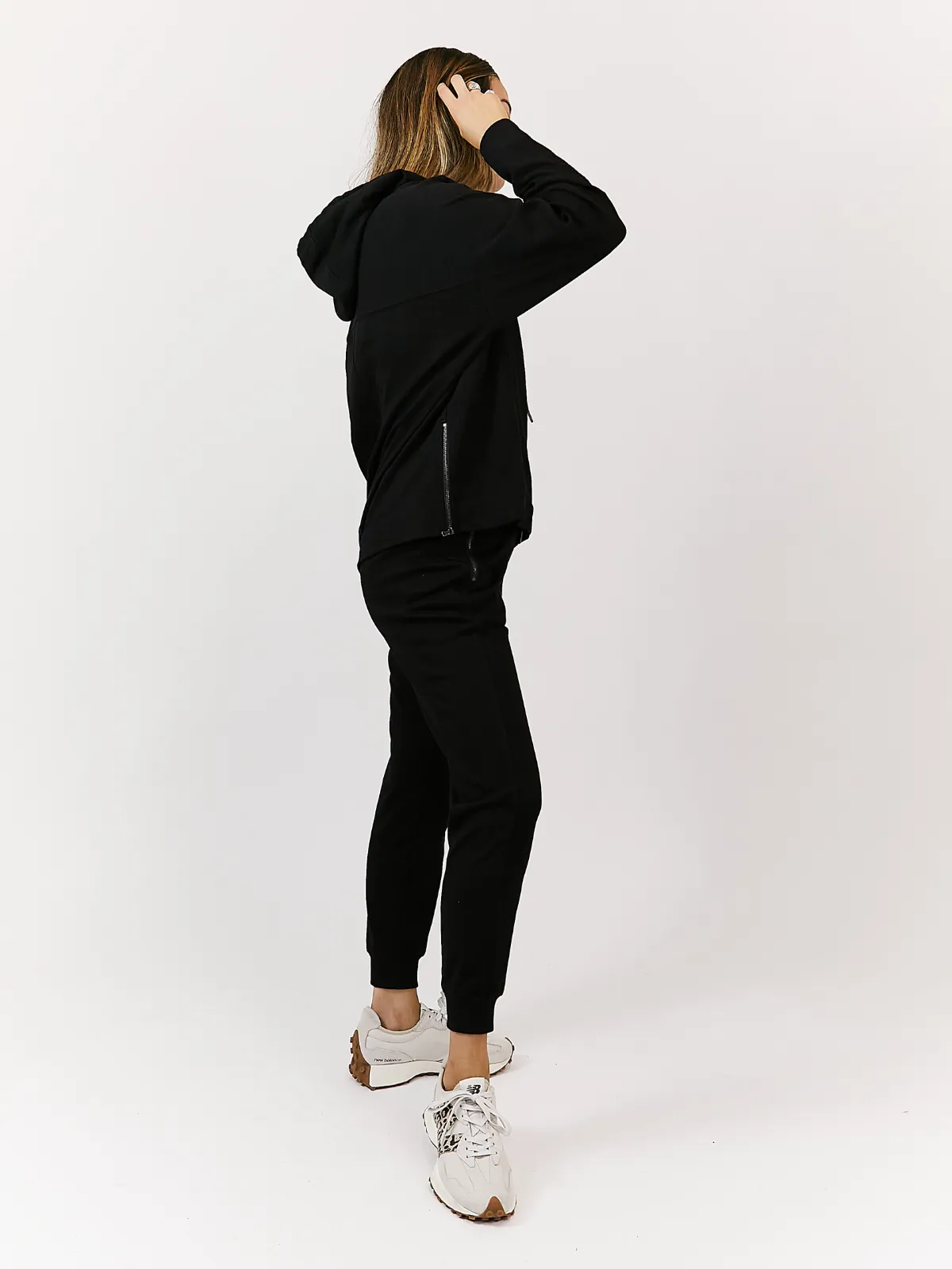 Rae Black Rib Detail Jogger