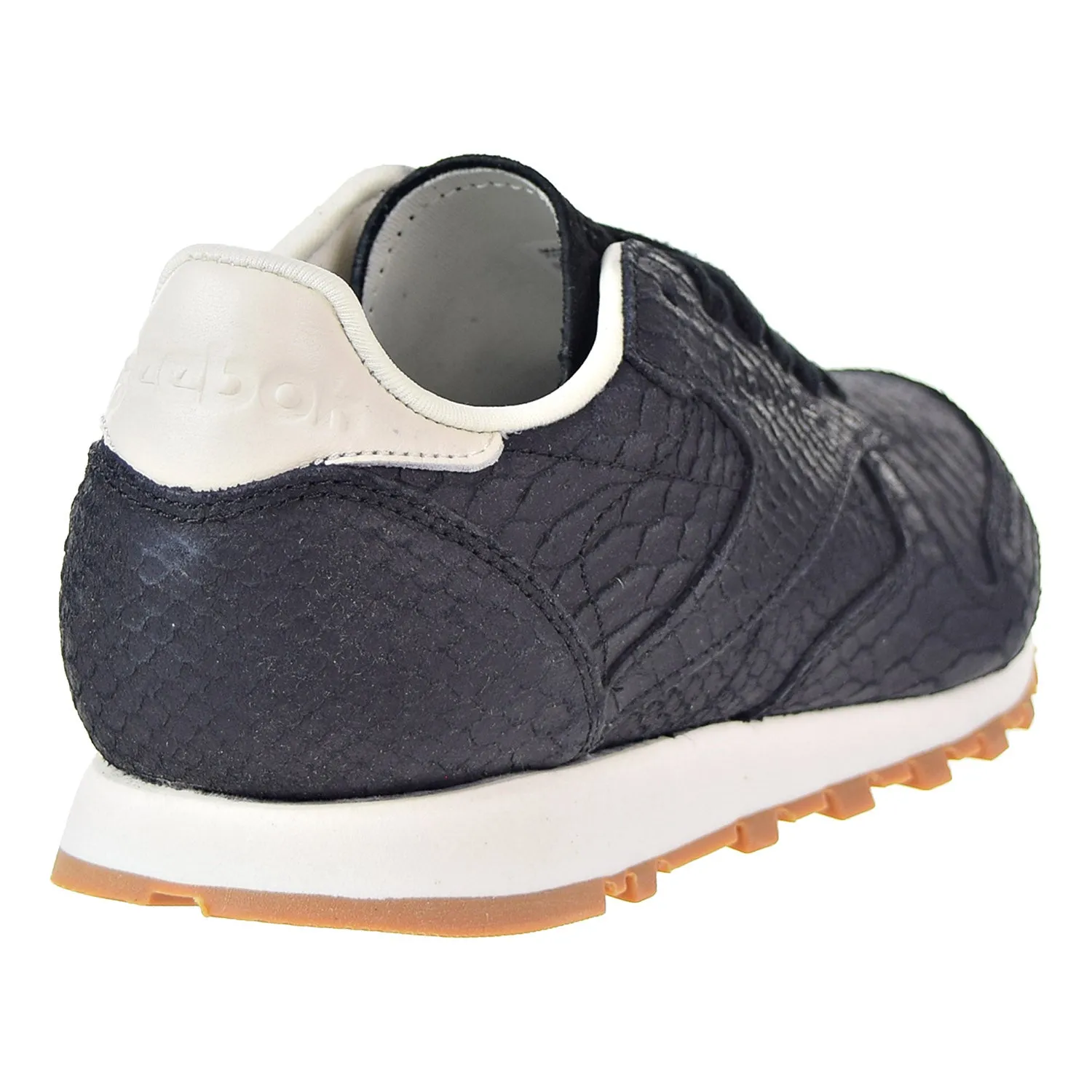 Reebok Classic CL Leather Clean Exotics Women's Shoes Black/Chalk