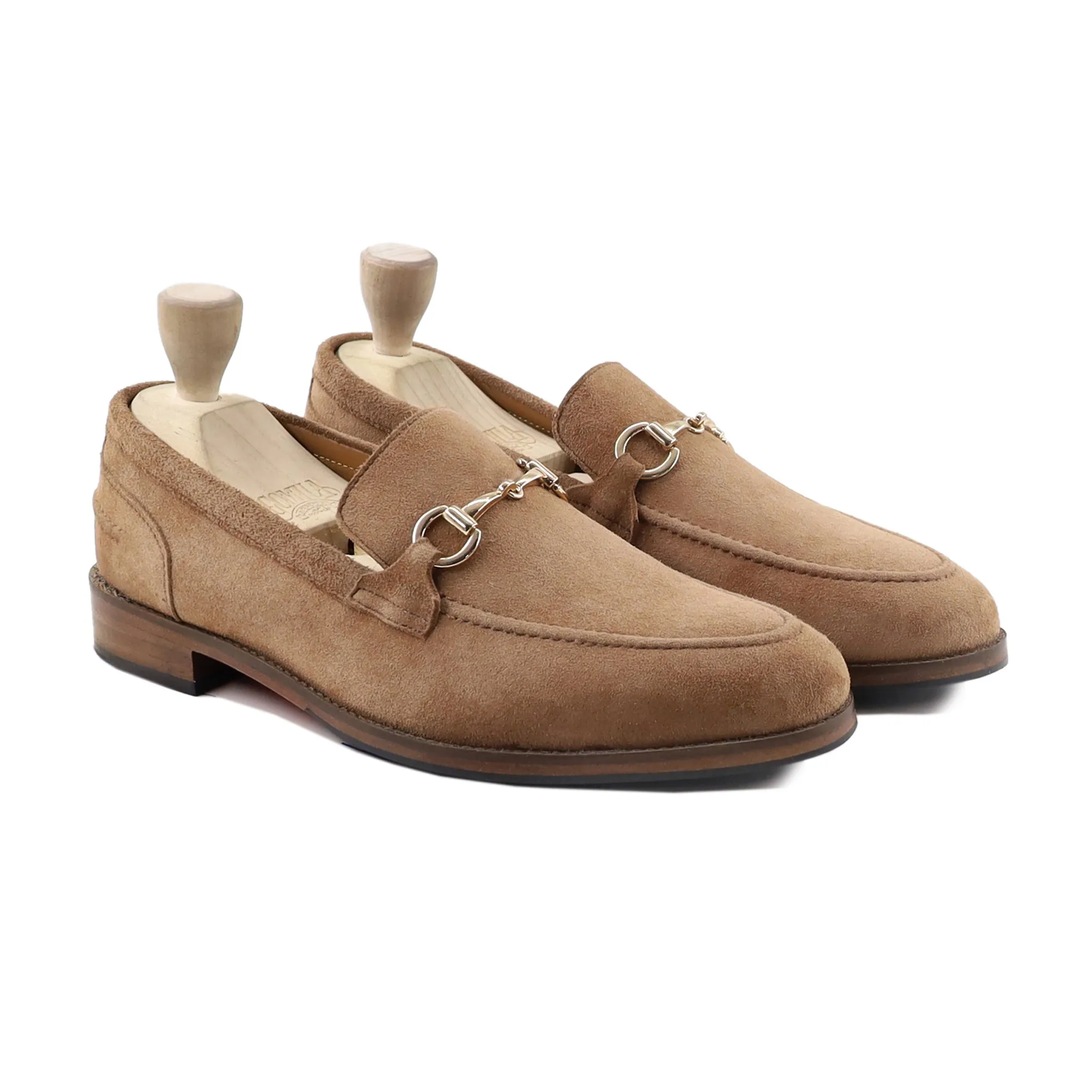 Regan - Men's Camel Kid Suede Loafer