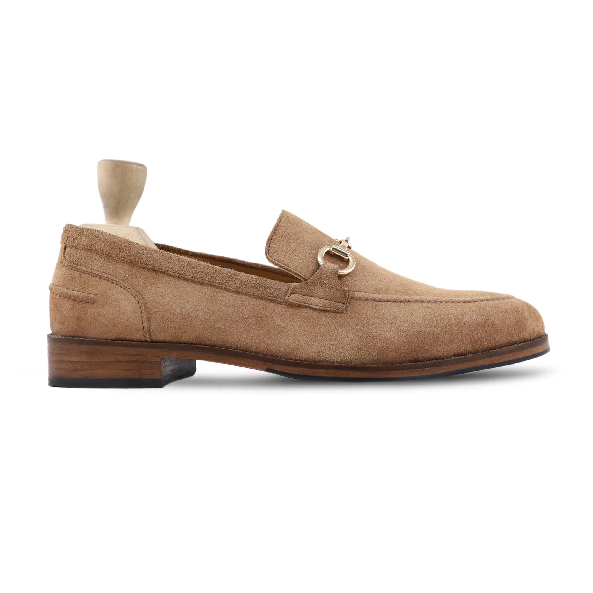 Regan - Men's Camel Kid Suede Loafer