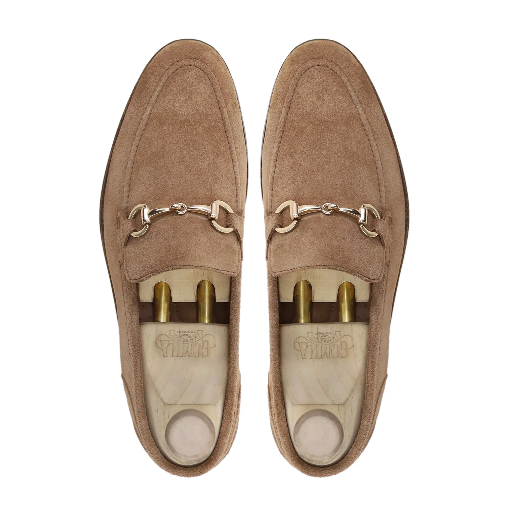 Regan - Men's Camel Kid Suede Loafer