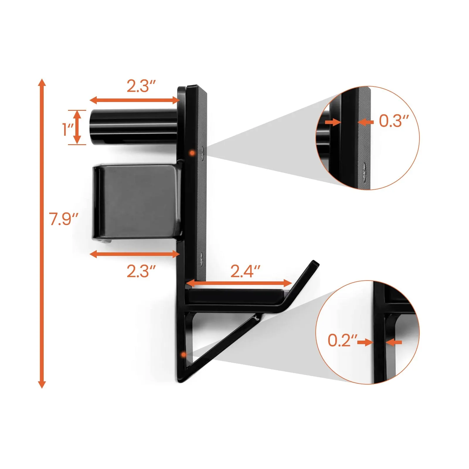 RitFit J-HOOKS Rack Attachments for 2" X 2” Racks