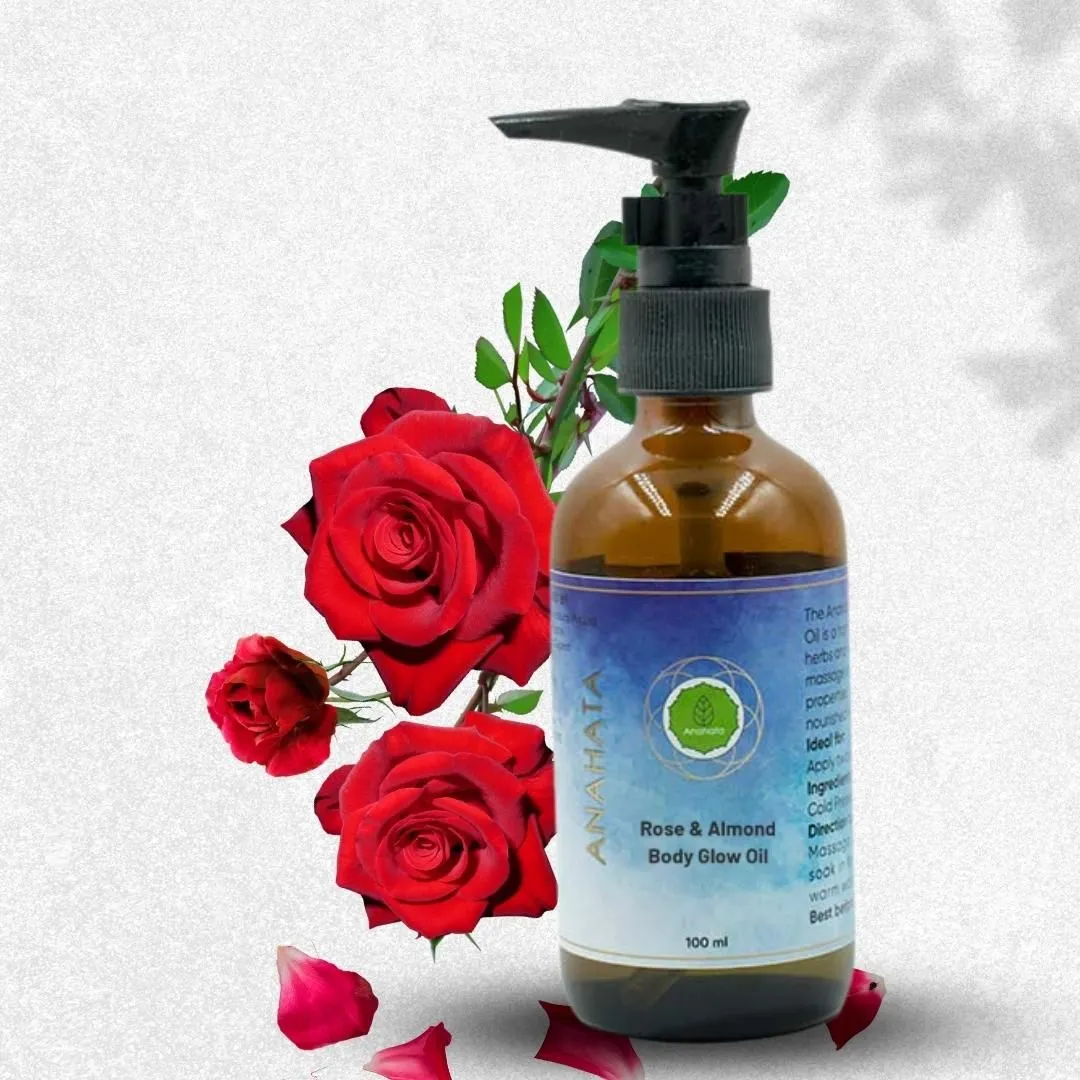 Rose and Almond Body Glow Massage Oil - 100ml