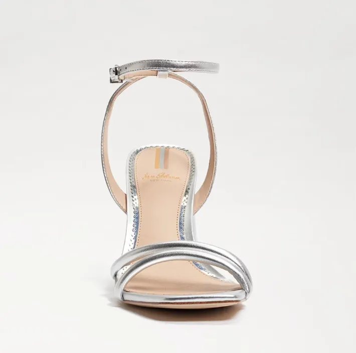 Sam Edelman Kia Block Heel in Soft Silver