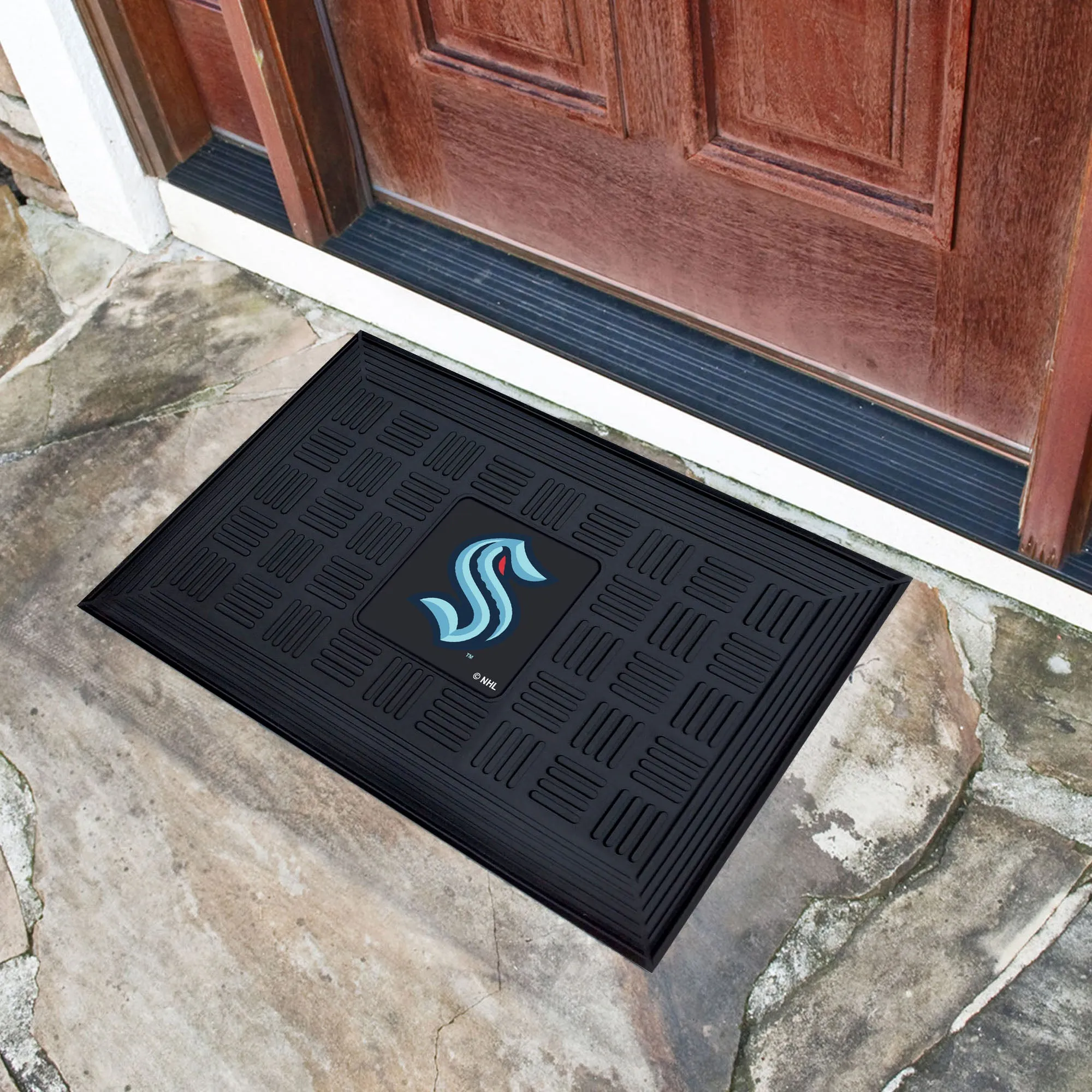 Seattle Kraken Vinyl Door Mat Medallion