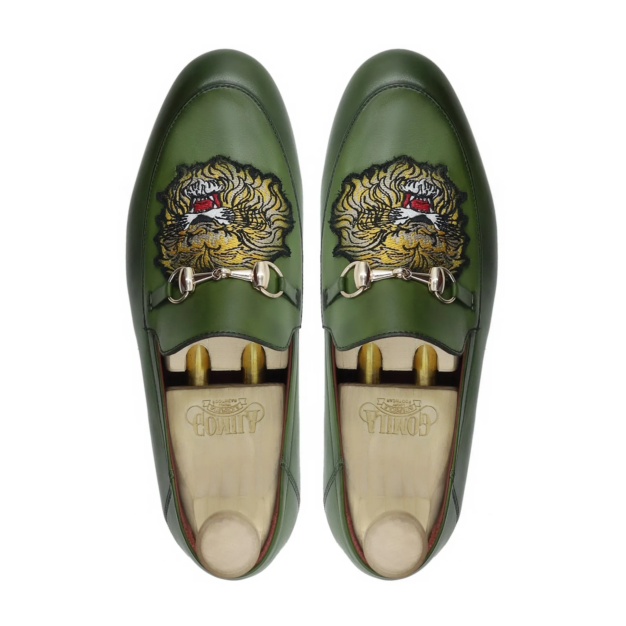 Senecio - Men's Green Calf Leather Loafer