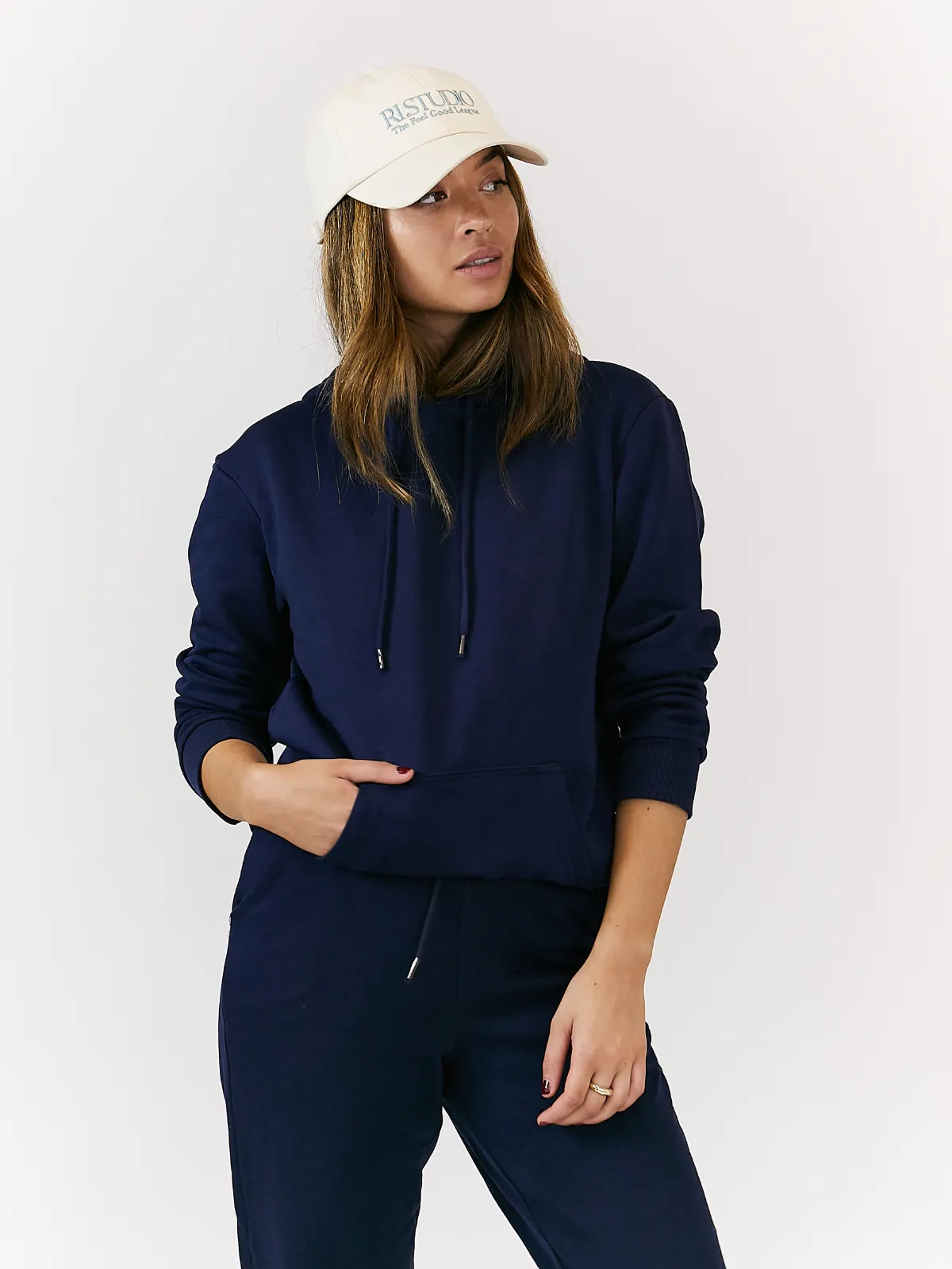 Shay Navy Classic Fit Hoodie