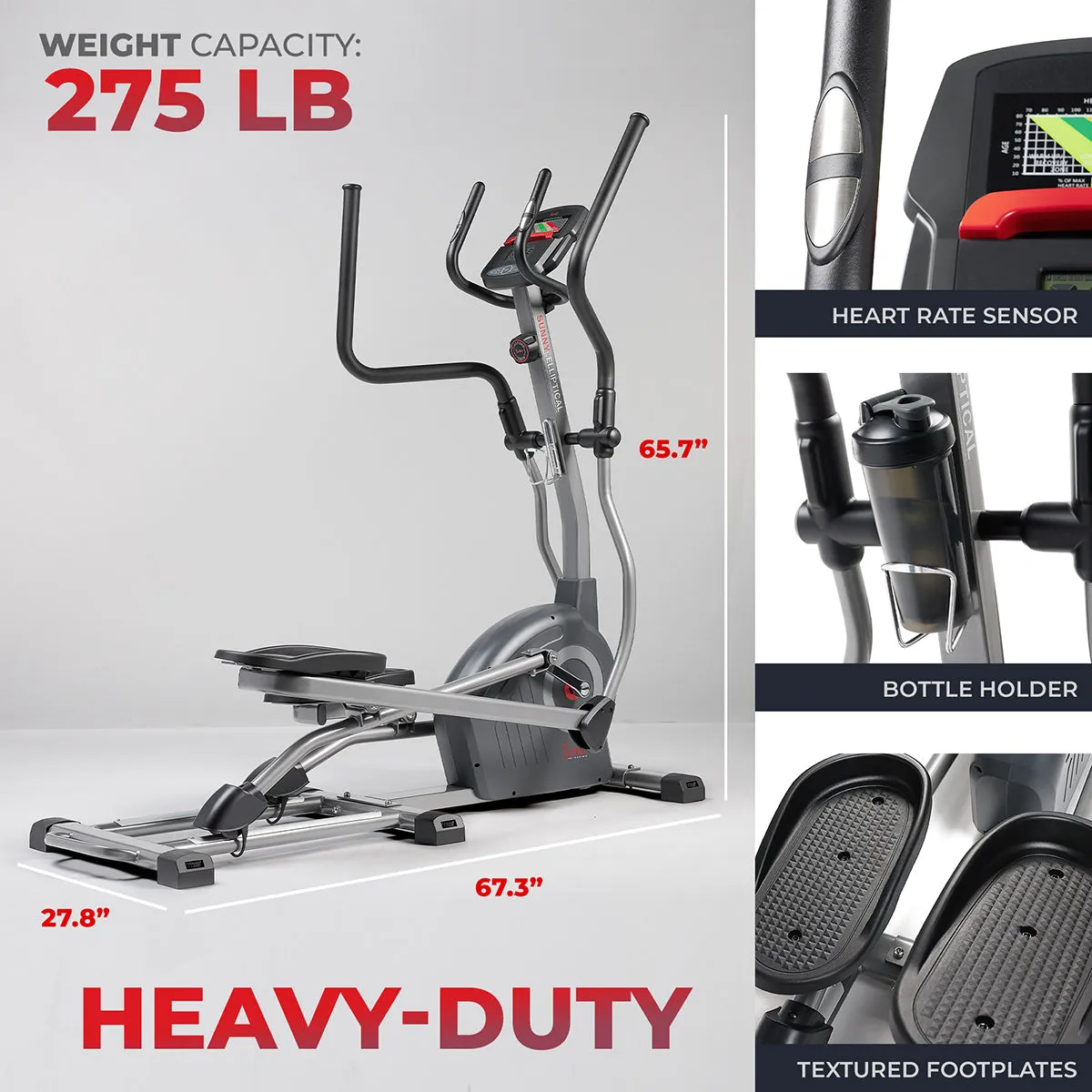 Smart Elite Long  Stride Length Magnetic Elliptical