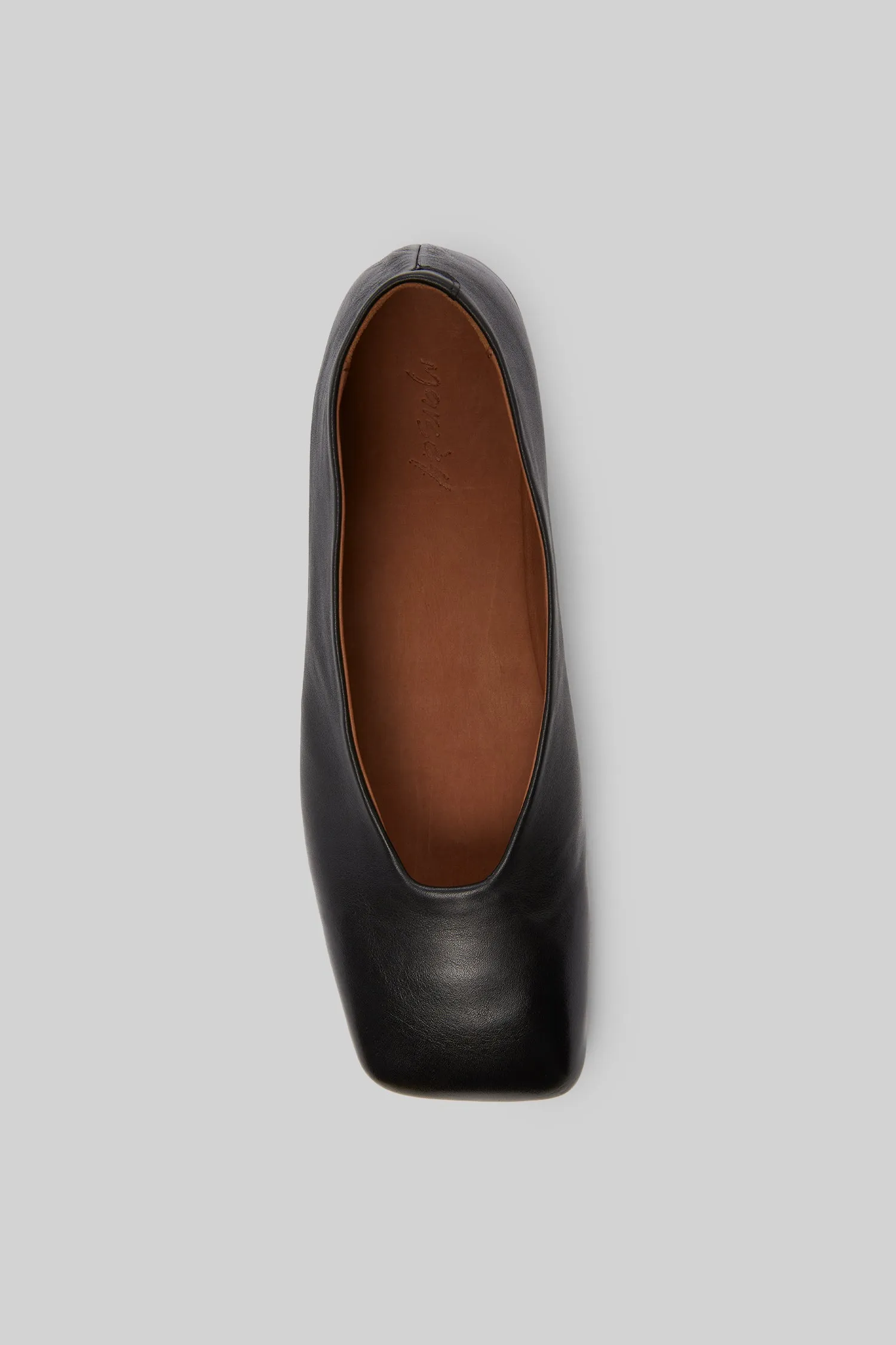 Spatolona Leather Shoe in Black