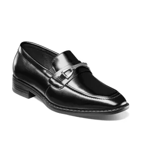 Stacy Adams Boys Kaylor Moc Toe Bit Slip On - Black