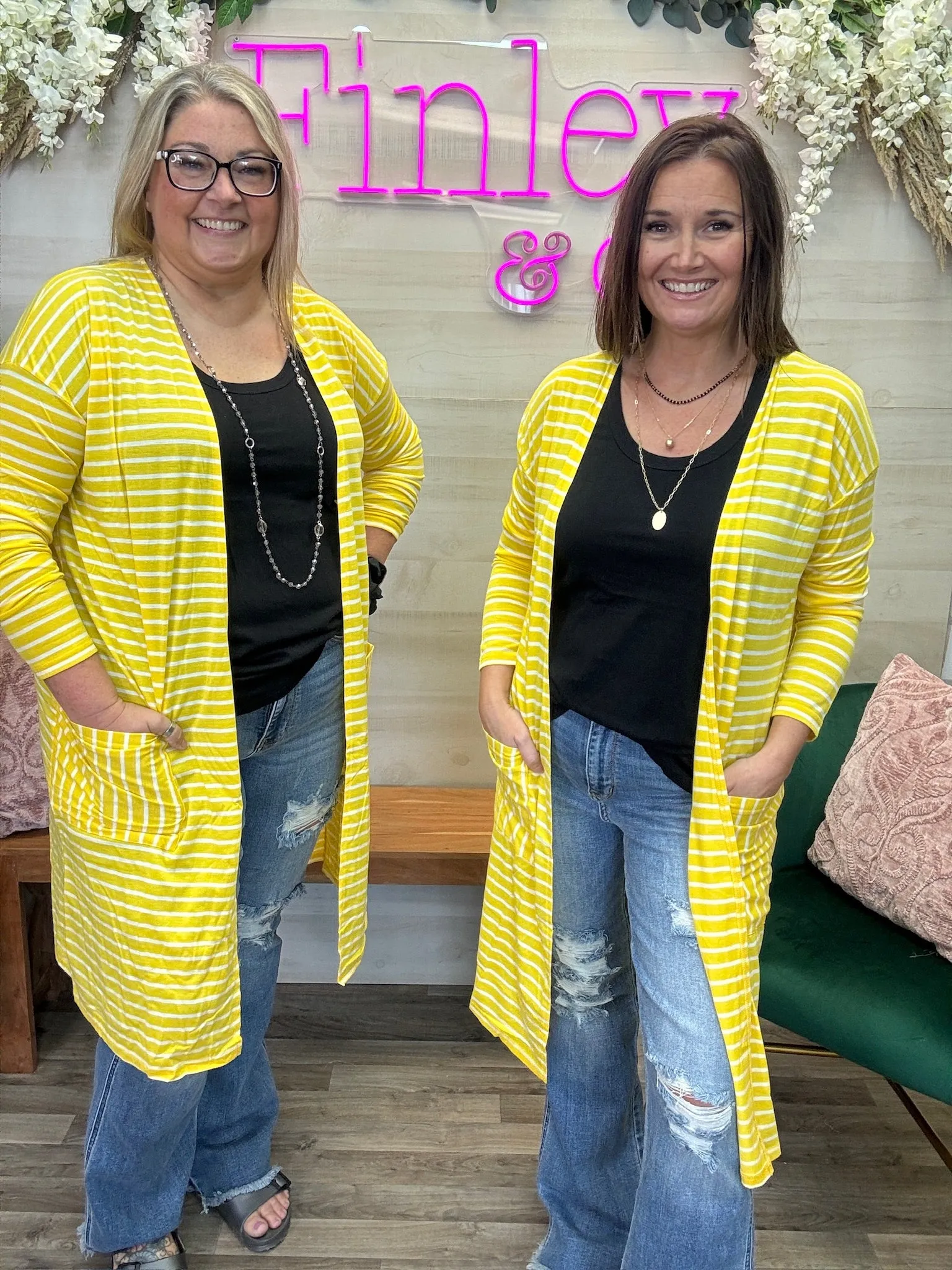 Striped Yellow Cardigan