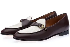 TANGERINE 12 RETE COCOA BELGIAN LOAFERS