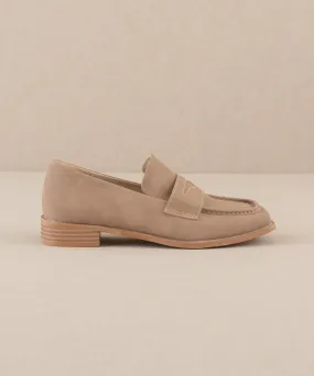 The June | Cedar Wood Classic square toe penny loafer