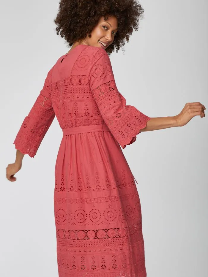 Thought Briony Organic Cotton Embroidery Anglais Dress WSD4169