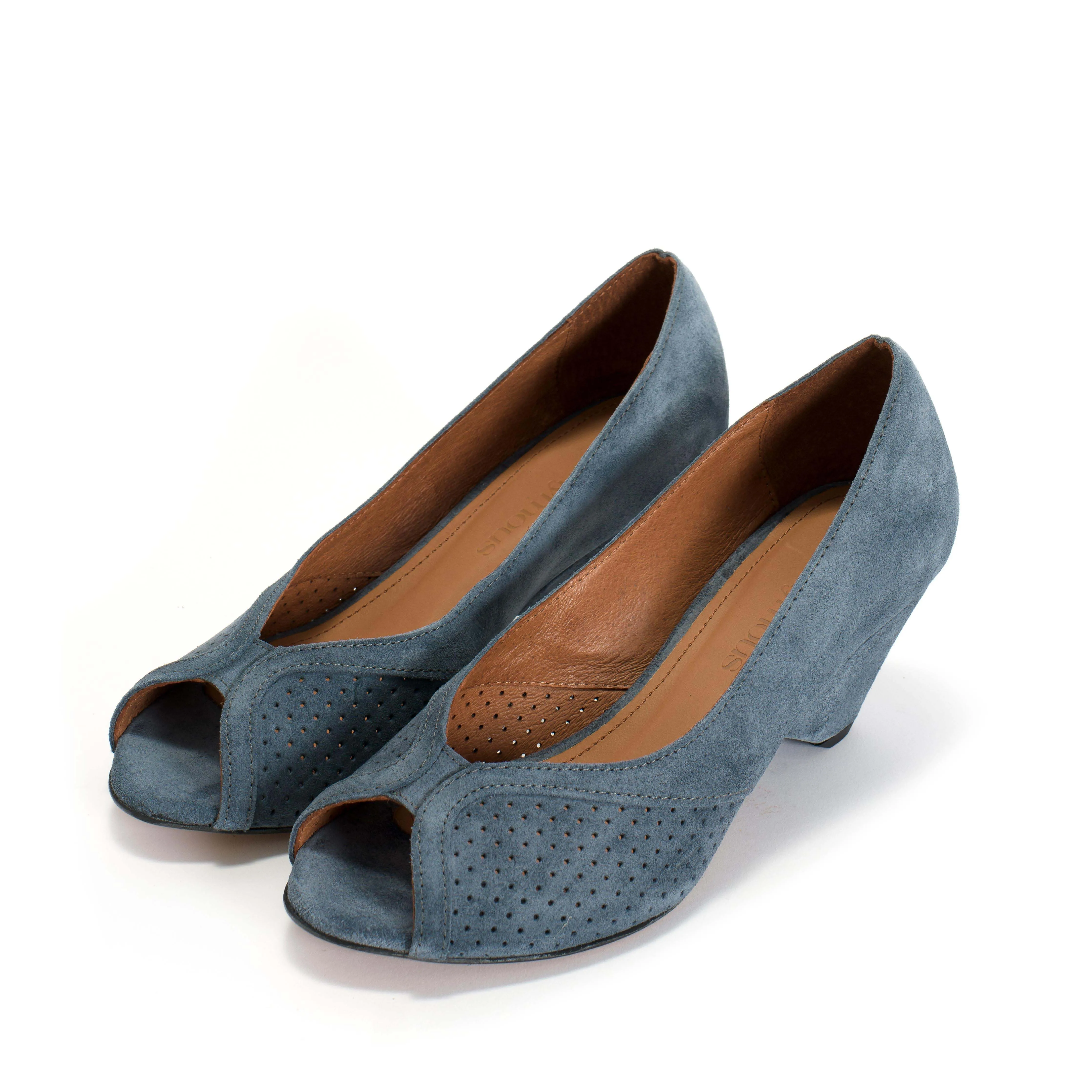 Tiffany Triangle Calf suede Denim blue