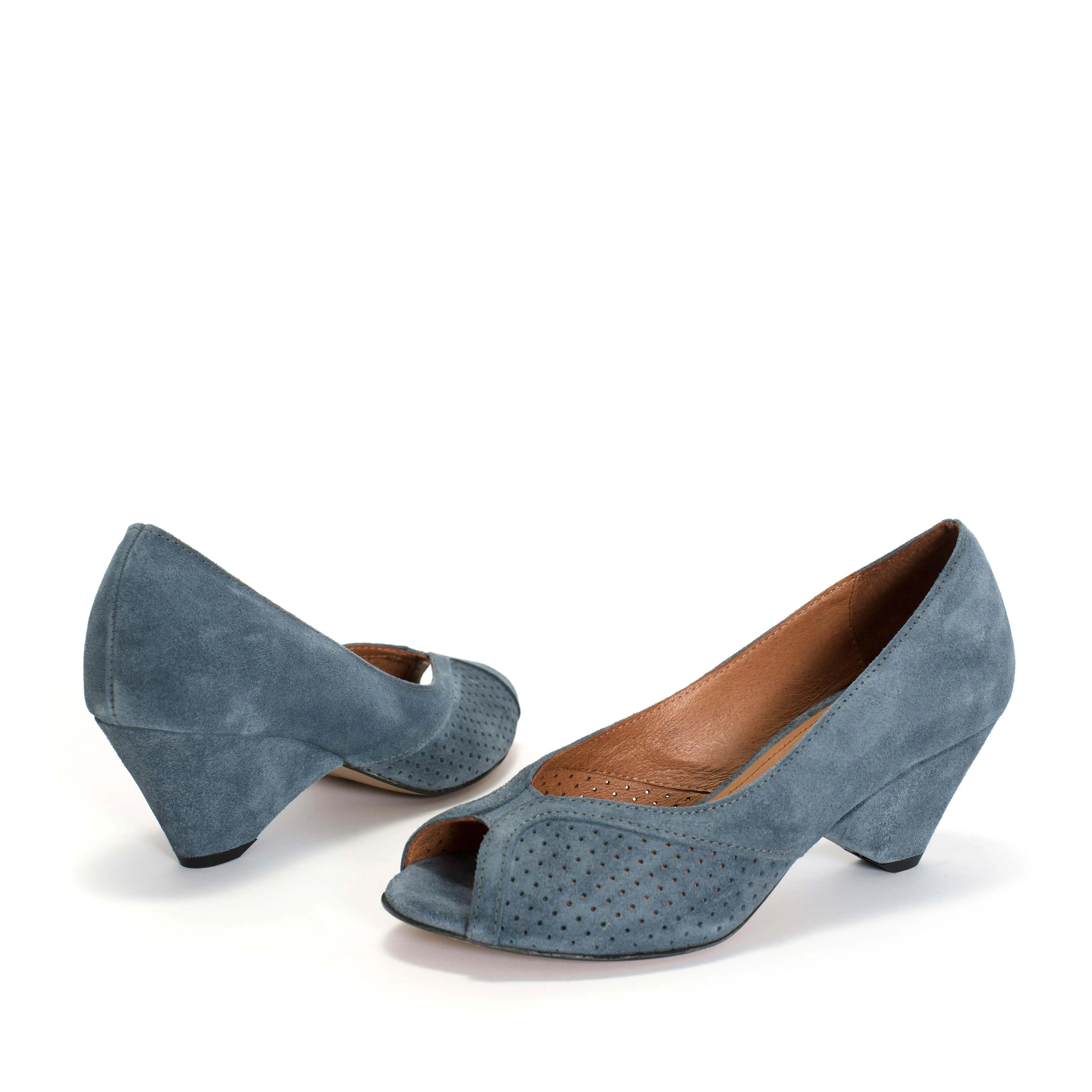 Tiffany Triangle Calf suede Denim blue