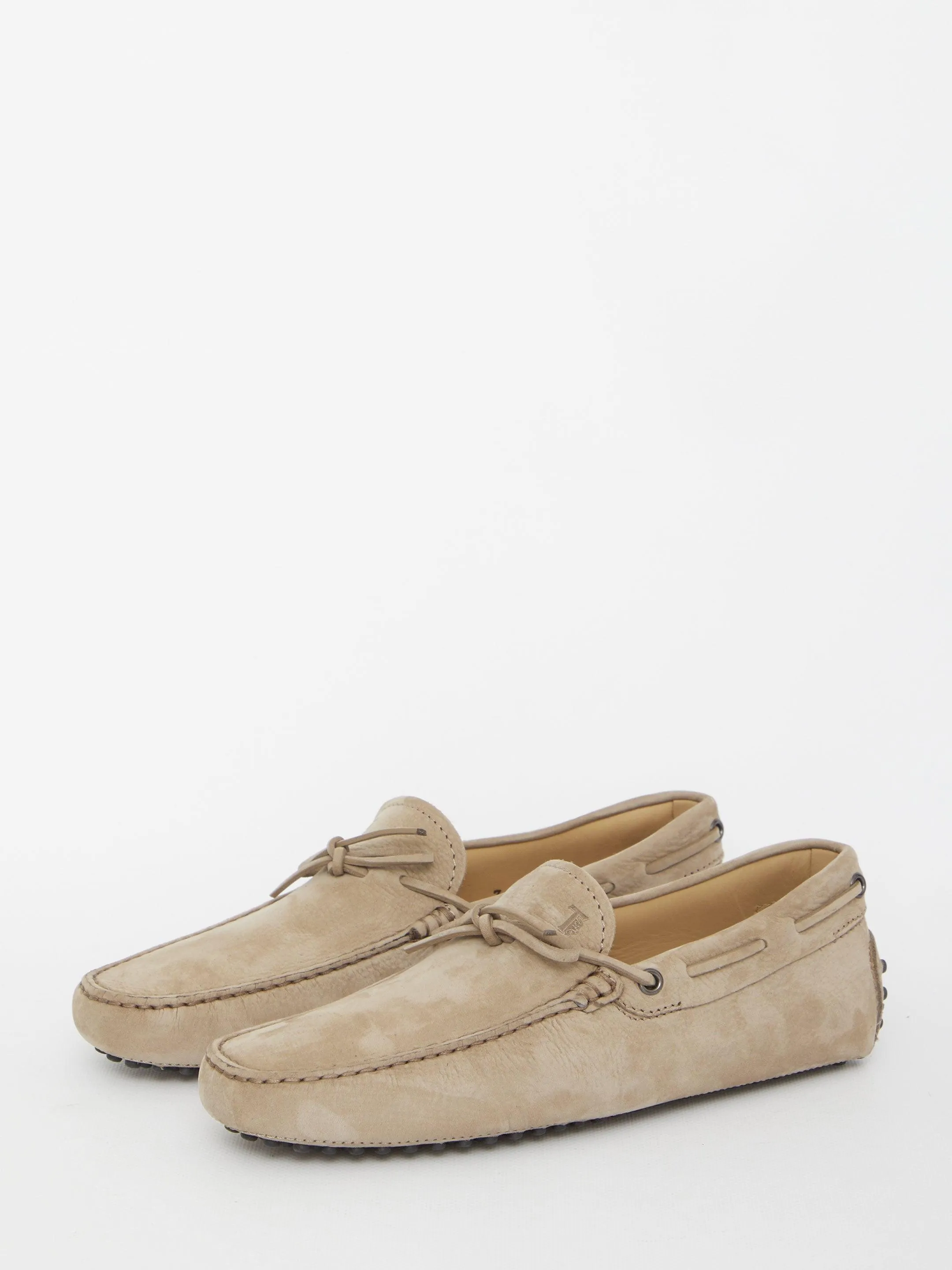 Tod's Dove-colored Gommino Loafers