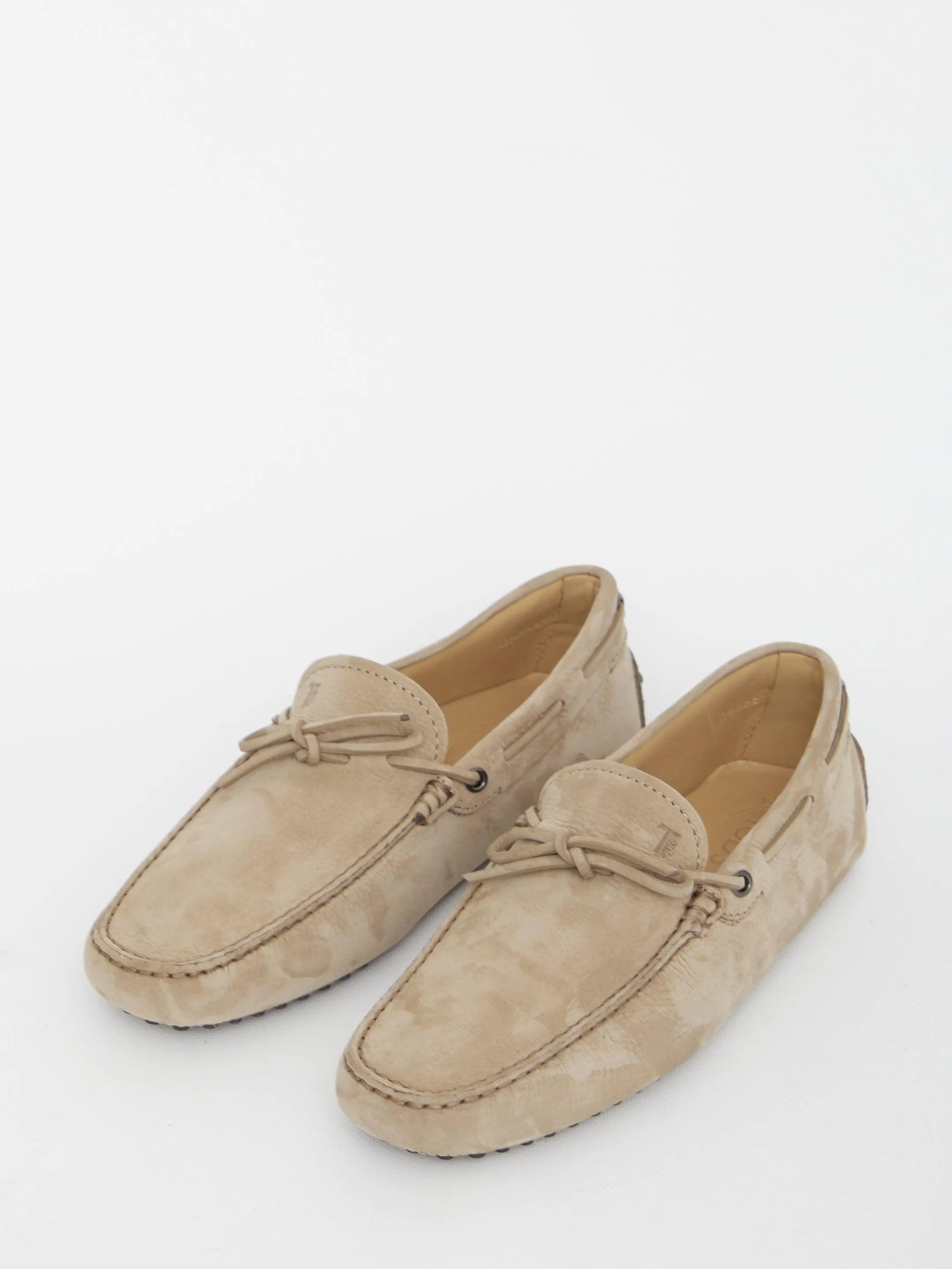 Tod's Dove-colored Gommino Loafers