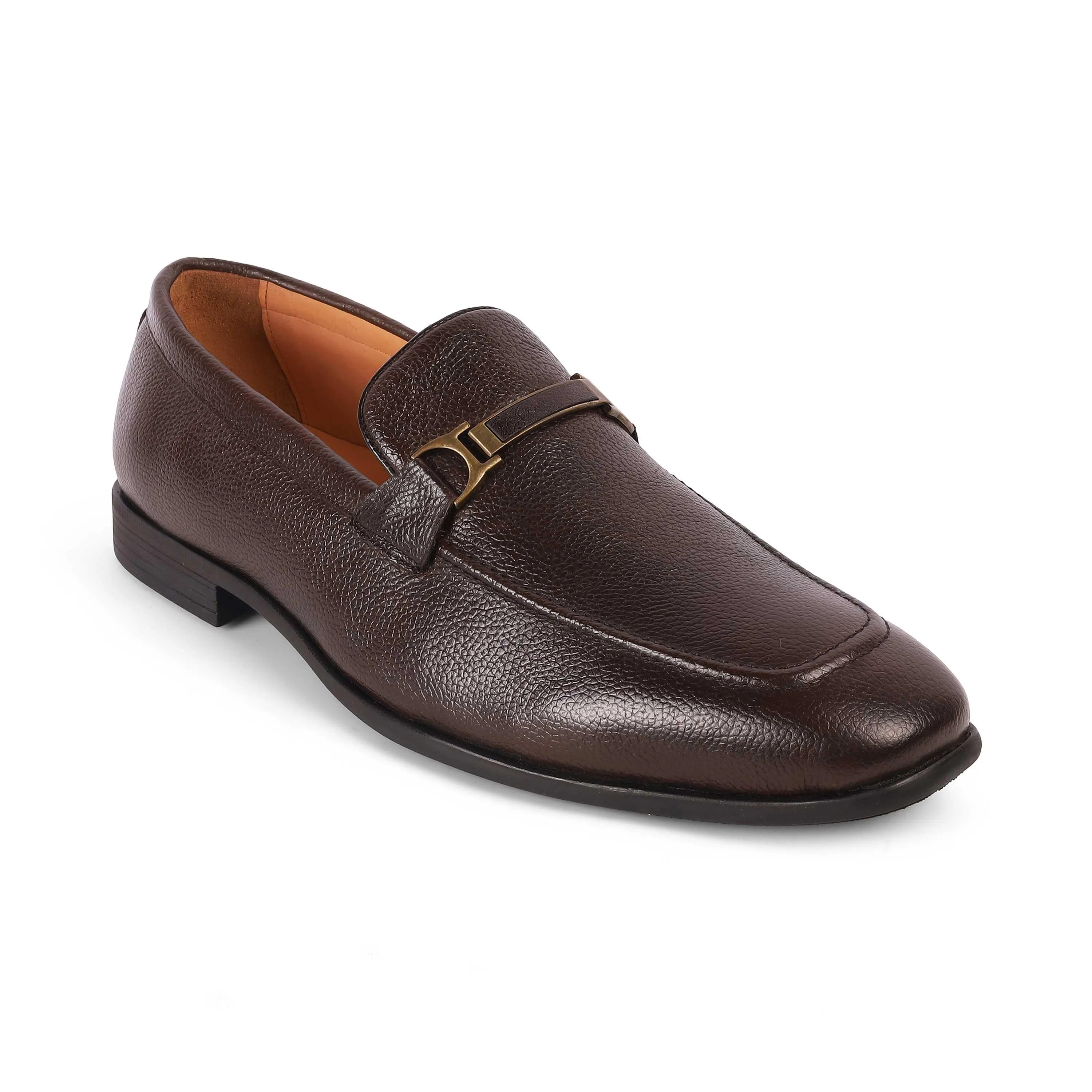 Tresmode Even Brown Men's Leather Loafers