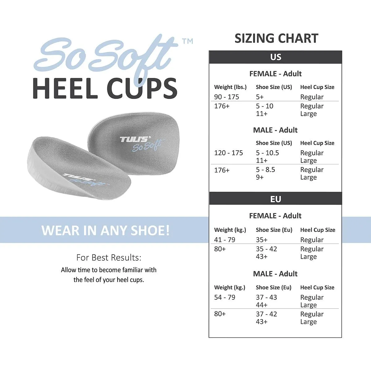 Tuli's® So Soft® Heavy Duty Heel Cups