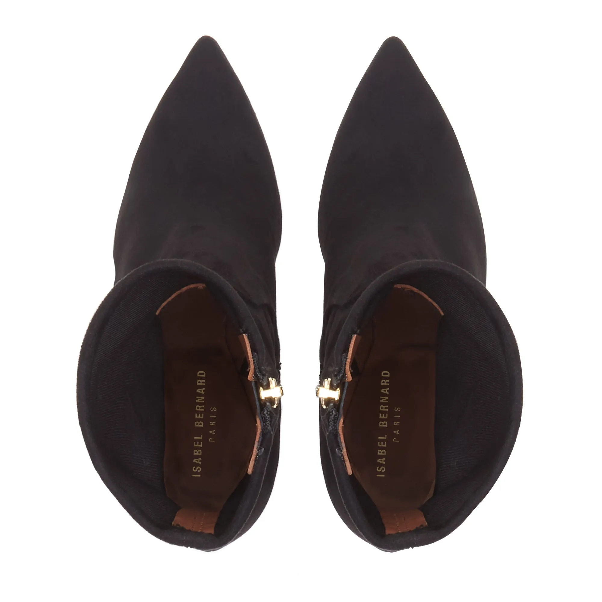 Vendôme Fem black nylon stretch suede heels