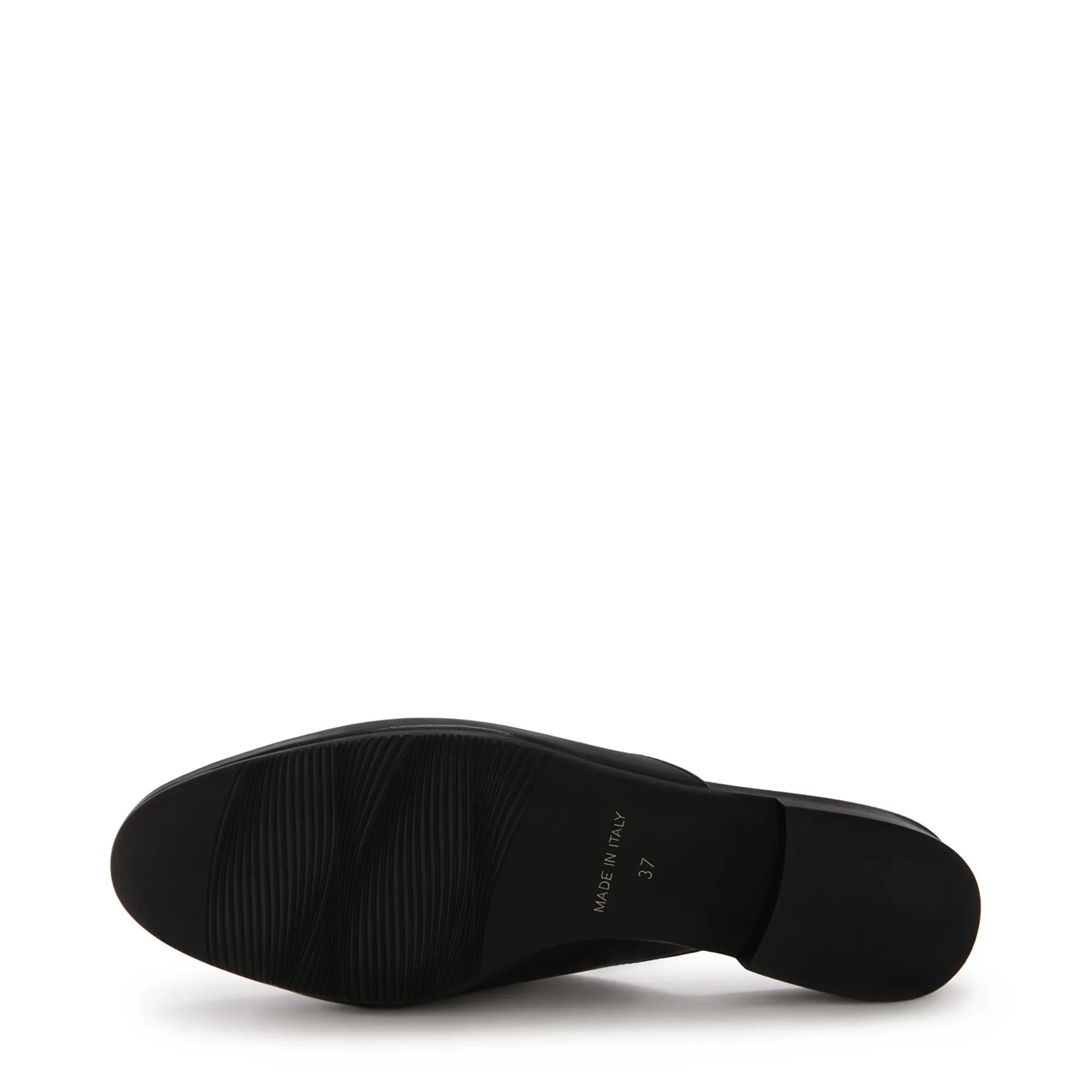 Vendôme Fleur black calfskin leather slipper loafers