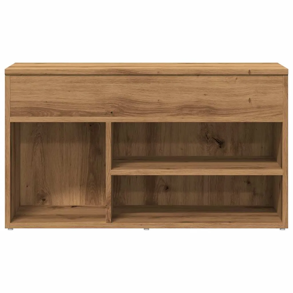 vidaXL Shoe Bench Artisan Oak 80x30x45 cm Engineered Wood