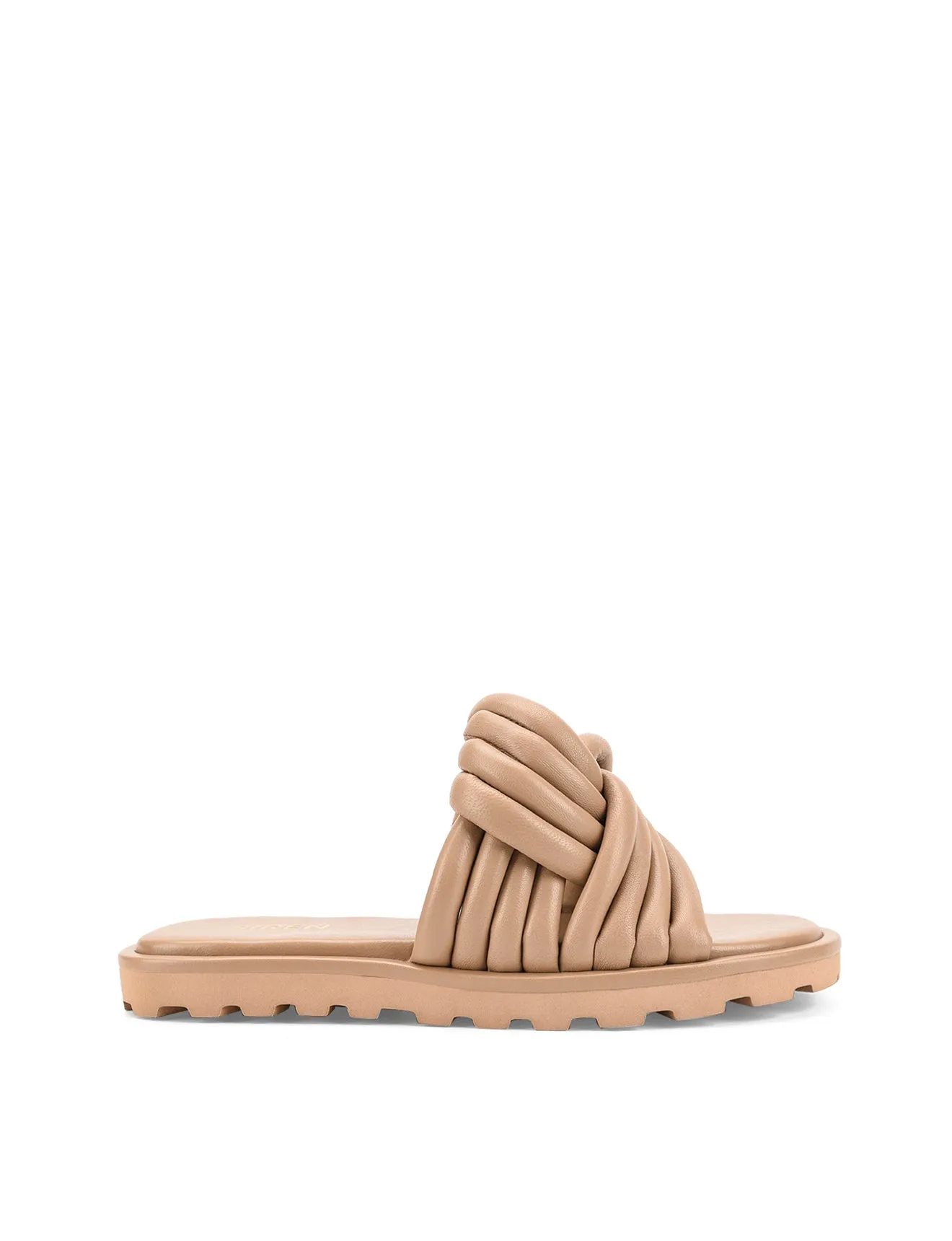 Weston Footbed Slides - Almond Tan Leather