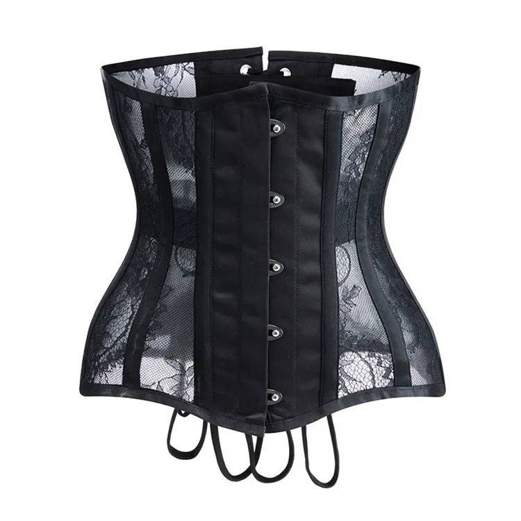 Women 14 Double Steel-Boned Longline Heavy Duty Waist Training Corsets Shaper