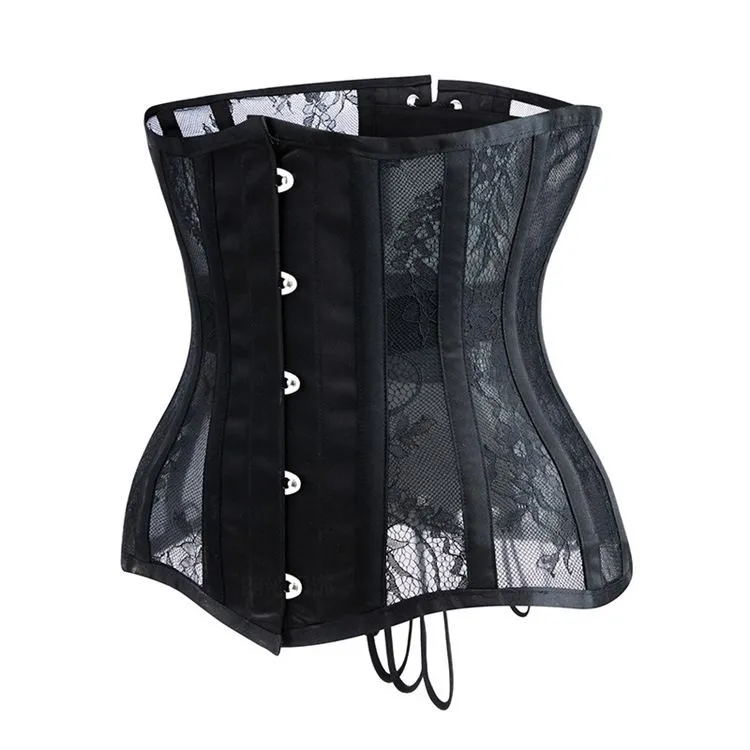 Women 14 Double Steel-Boned Longline Heavy Duty Waist Training Corsets Shaper