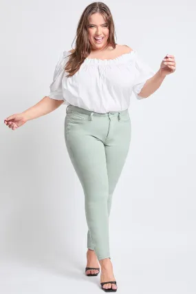 Women's Plus Size Hyperstretch Tummy Control  Skinny Pants, Aloe