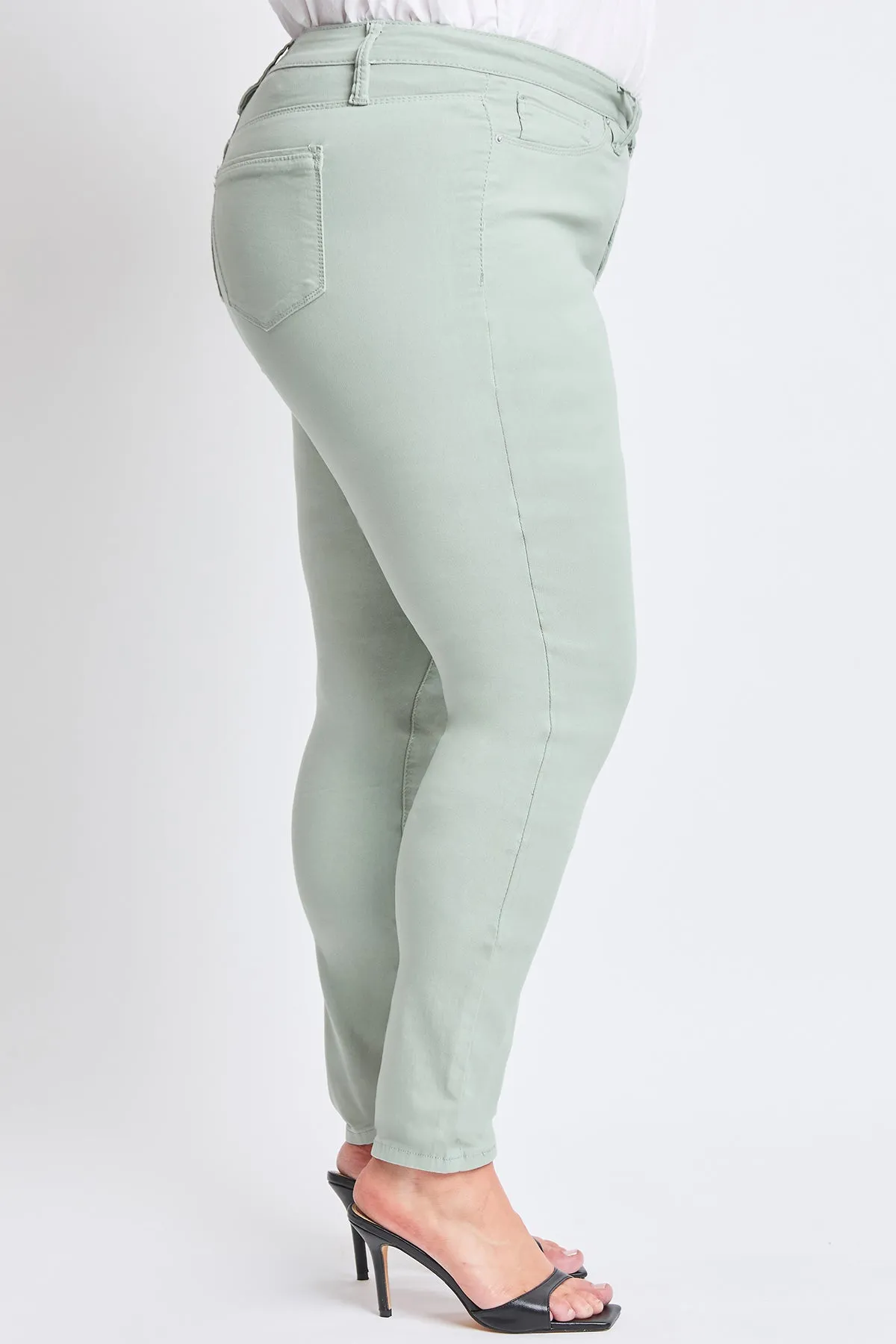 Women's Plus Size Hyperstretch Tummy Control  Skinny Pants, Aloe