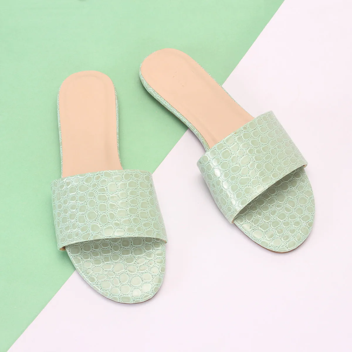 Womens "ORION" Flat Summer Open Toe Slippers