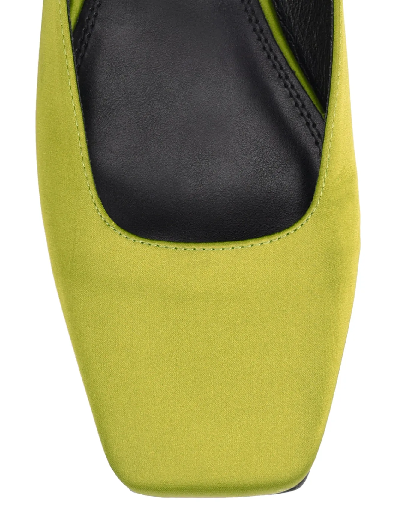 Xanthe Mary Jane Mules - Green Satin