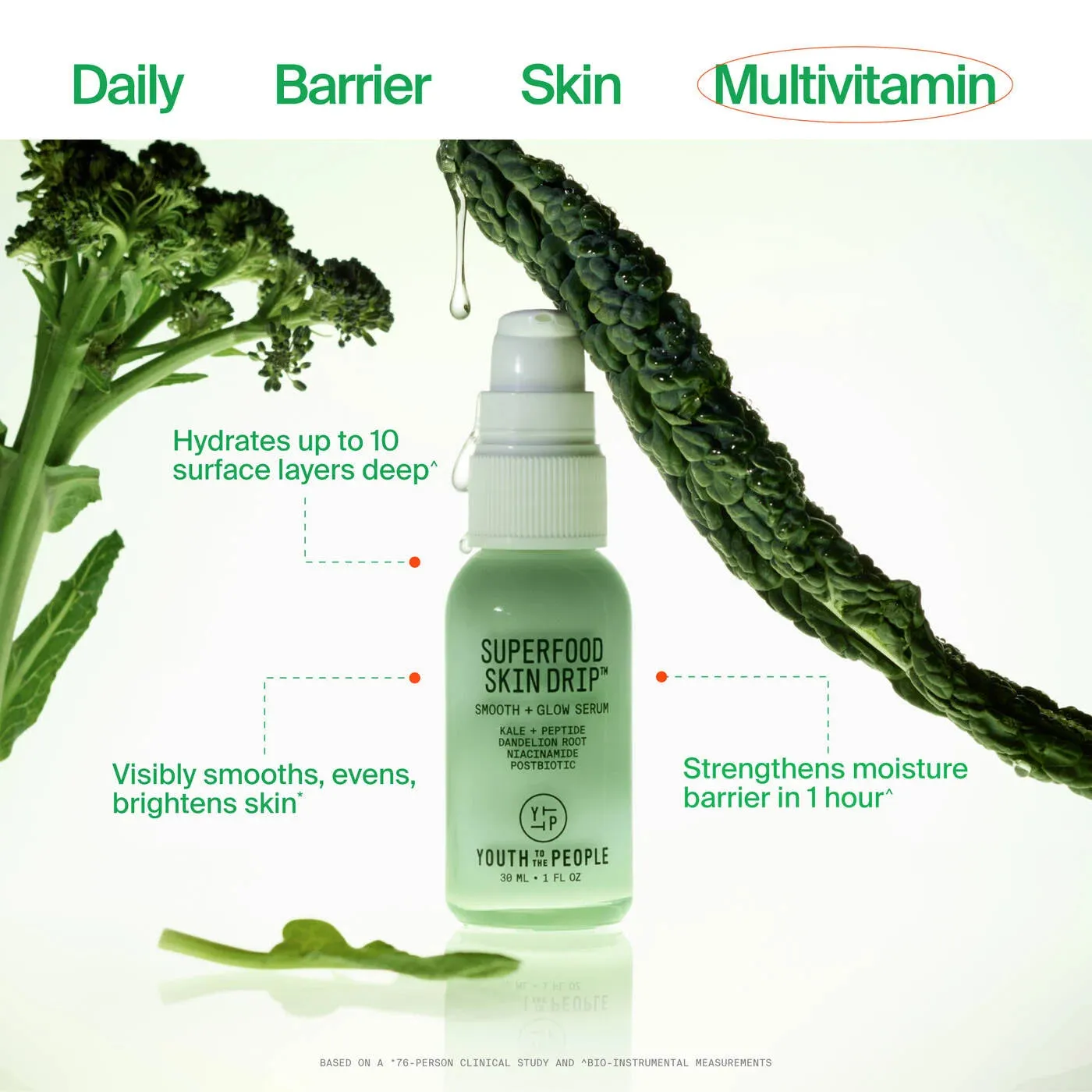 Youth To The People Superfood Skin Drip Smooth & Glow Barrier Serum