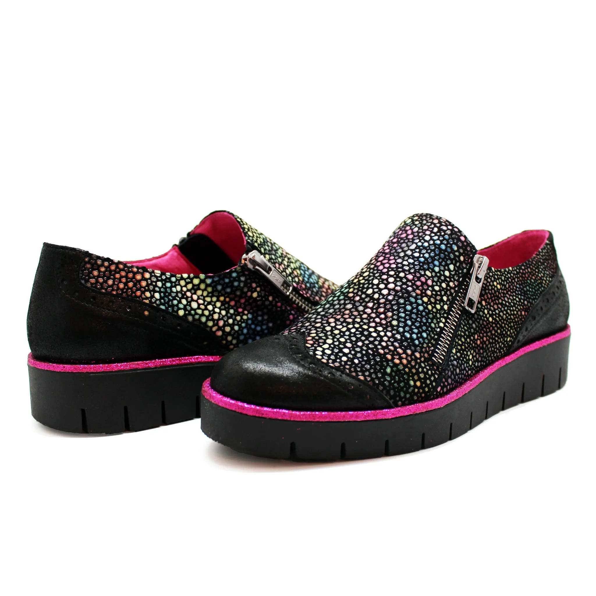 Zap - Black Multi Stingray- slip on shoe- last pair 41